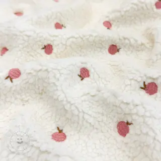 Mantelstoff TEDDY JACQUARD EMBROIDERY Patches