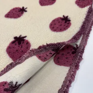 Mantelstoff TEDDY JACQUARD Strawberries