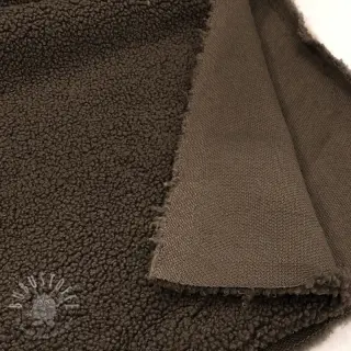 Mantelstoff TEDDY dark brown