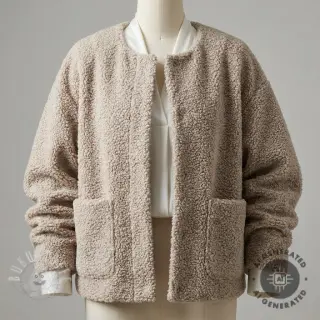 Mantelstoff TEDDY beige