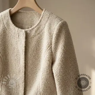 Mantelstoff TEDDY light sand