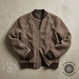 Mantelstoff TEDDY taupe