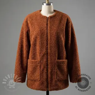 Mantelstoff TEDDY rust
