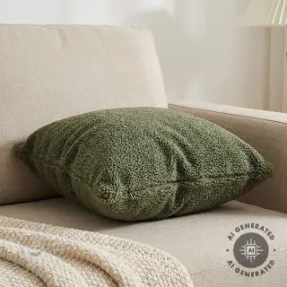 Mantelstoff TEDDY forest green