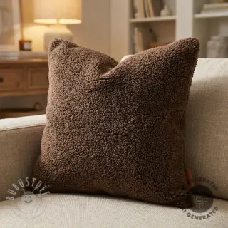 Mantelstoff TEDDY dark brown