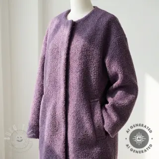 Mantelstoff TEDDY purple