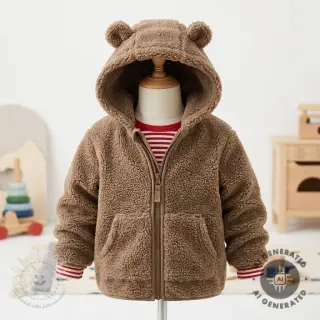 Mantelstoff TEDDY soft taupe