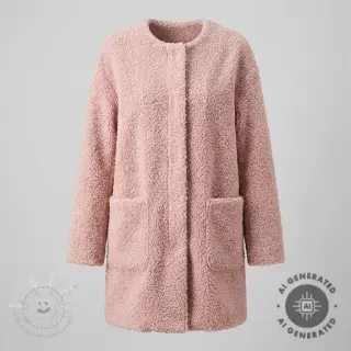 Mantelstoff TEDDY powder
