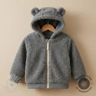 Mantelstoff TEDDY grey