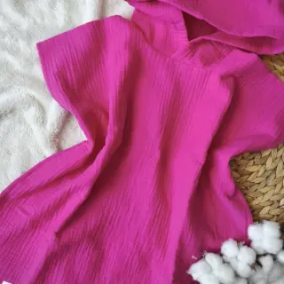 Double gauze/musselin fuchsia