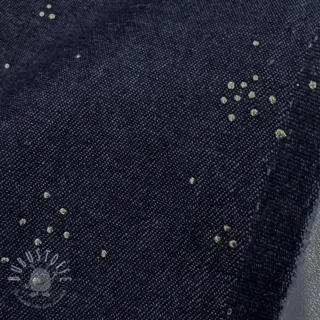 Baumwollstoff JEANS Glitter small dots