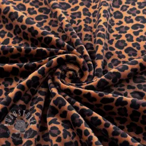 Nicky stoff SUPER SOFT Animal skin brown