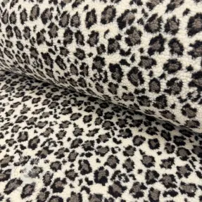 Mantelstoff TEDDY JACQUARD Animal skin brown