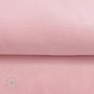 Baumwoll Bündchenstoff glatt powder pink ORGANIC