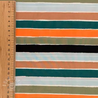 Baumwollstoff Garden stripe multi