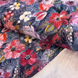 Sweatstoff Flowers Andrea blue digital print