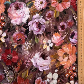 Sweatstoff Flowers Andrea brown digital print