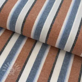 Baumwollstoff YARN DYED MIA Stripe terracotta