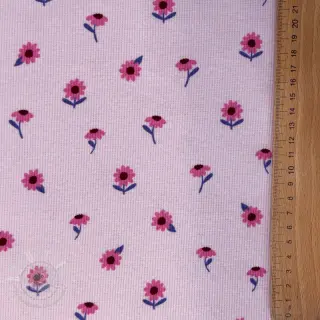 Jersey RIB Flowers lilac