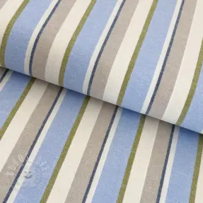 Baumwollstoff YARN DYED MIA Stripe light blue