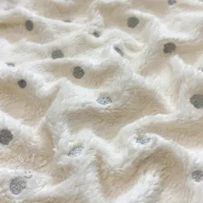 Sherpa SOFT EMBROIDERY Dots silver