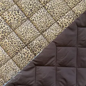 Steppstoffe FOIL Animal skin brown