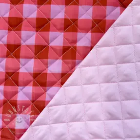 Steppstoffe Checks pink