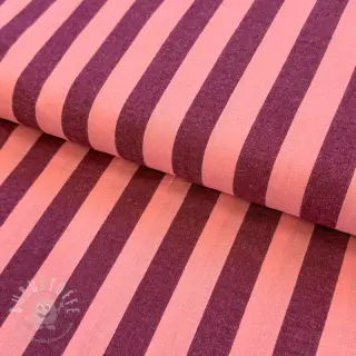 Baumwollstoff YARN DYED NOVA Stripe aubergineaubergine