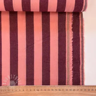 Baumwollstoff YARN DYED NOVA Stripe aubergineaubergine