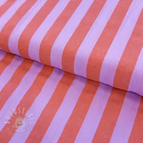 Baumwollstoff YARN DYED NOVA Stripe lavender orange