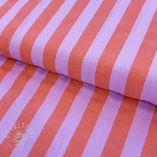 Baumwollstoff YARN DYED NOVA Stripe lavender orange