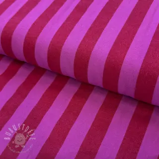 Baumwollstoff YARN DYED NOVA Stripe red fuchsia