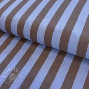 Baumwollstoff YARN DYED NOVA Stripe blue brown