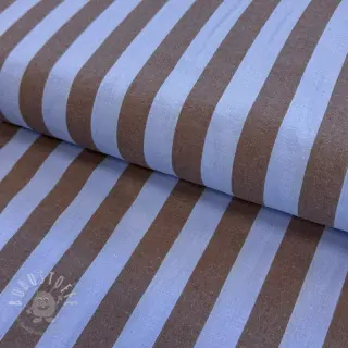 Baumwollstoff YARN DYED NOVA Stripe blue brown