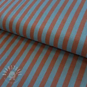 Baumwollstoff YARN DYED BIG Stripes brown