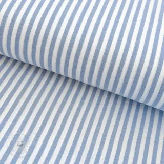 Double gauze/musselin YARN DYED Summer stripe blue