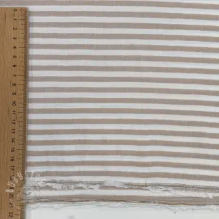 Double gauze/musselin YARN DYED Summer stripe beige