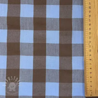 Baumwollstoff YARN DYED SONJA Checks blue brown