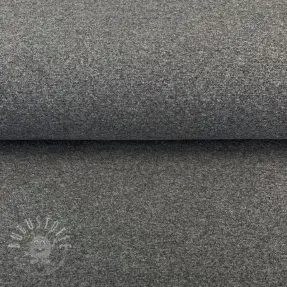Baumwoll Bündchenstoff glatt dark grey melange 70