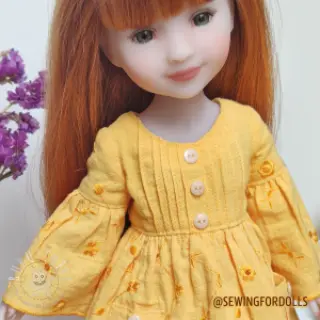 Baumwollstoff mit Leinen yellow