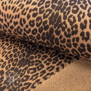 Mantelstoff TEDDY SUEDE Panther LEO light brown