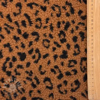 Mantelstoff TEDDY Panther love brown