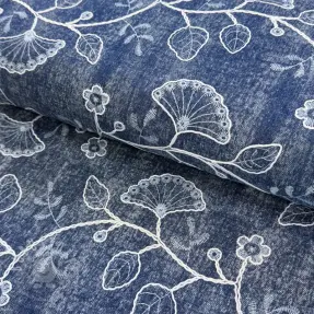 JEANS EMBROIDERY Luxurious washed