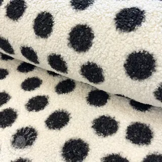 Mantelstoff TEDDY Big dots black