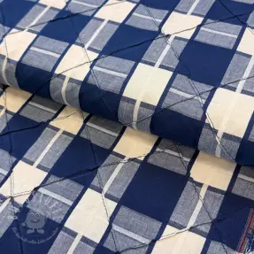 Baumwollstoff JACQUARD with stitched Check