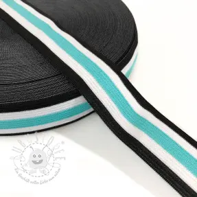 Gummiband 3 cm Side stripe mint