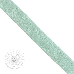 Elastisches Schrägband Polyamid glitter 20 mm mint