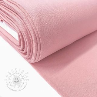 Baumwoll Bündchenstoff glatt powder pink ORGANIC
