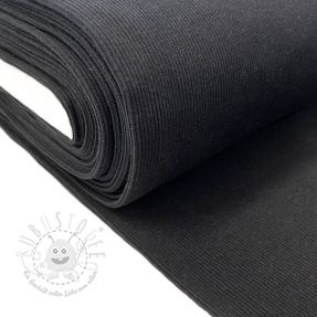 Baumwoll Bündchenstoff RIB GOTS schwarz