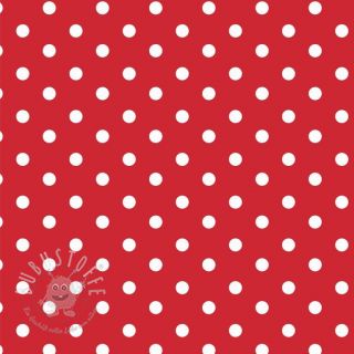 Baumwollstoff Dots red